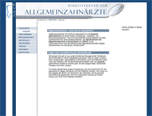 Tablet Screenshot of bvaz-allgemeinzahnaerzte.de